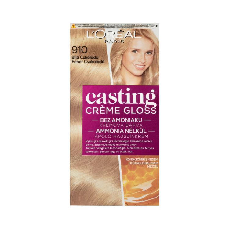 L&#039;Oréal Paris Casting Creme Gloss Barva na vlasy pro ženy 48 ml Odstín 910 White Chocolate