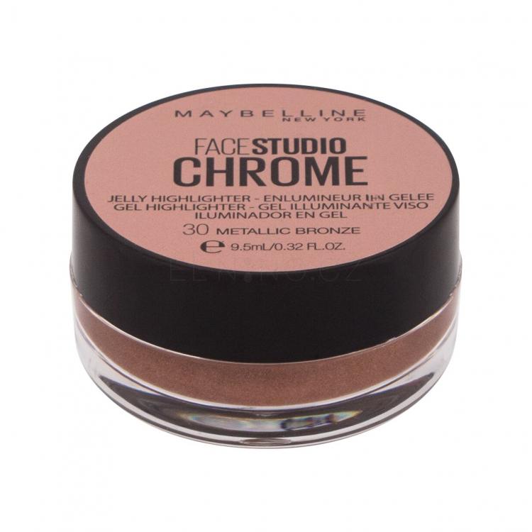 Maybelline FaceStudio Chrome Rozjasňovač pro ženy 9,5 ml Odstín 30 Metallic Bronze