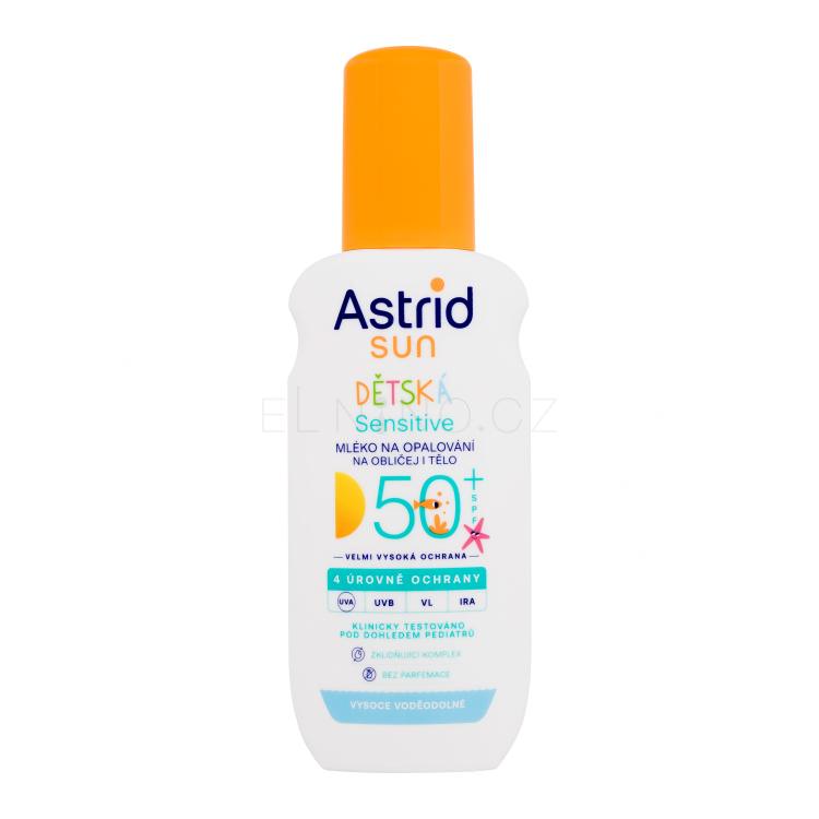 Astrid Sun Kids Sensitive Lotion Spray SPF50+ Opalovací přípravek na tělo pro děti 150 ml