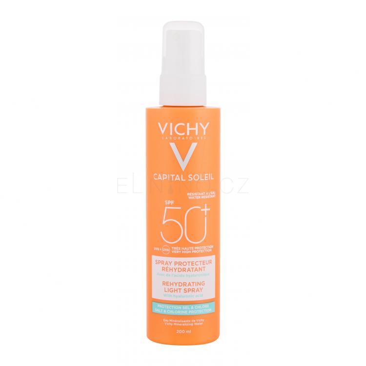 Vichy Capital Soleil Rehydrating Light Spray SPF50+ Opalovací přípravek na tělo pro ženy 200 ml