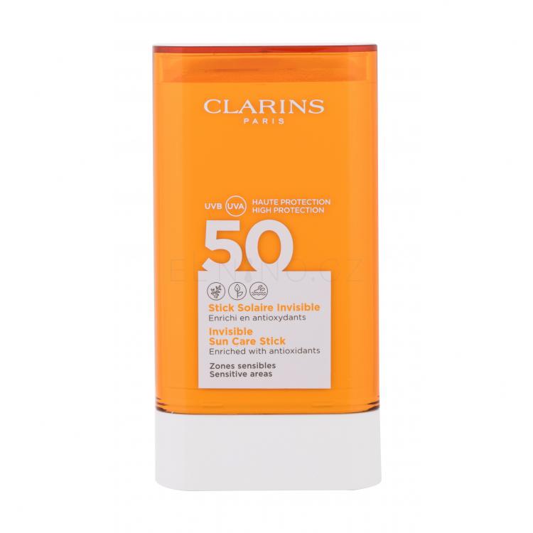 Clarins Sun Care Invisible SPF50 Opalovací přípravek na obličej pro ženy 17 g