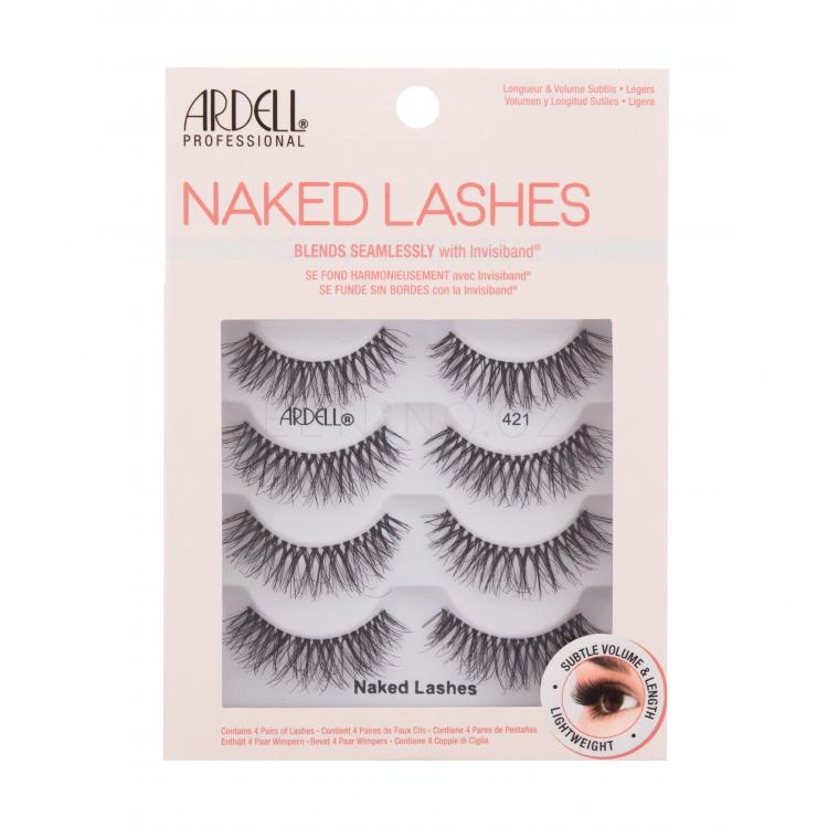 Ardell Naked Lashes 421 Umělé řasy pro ženy 4 ks Odstín Black