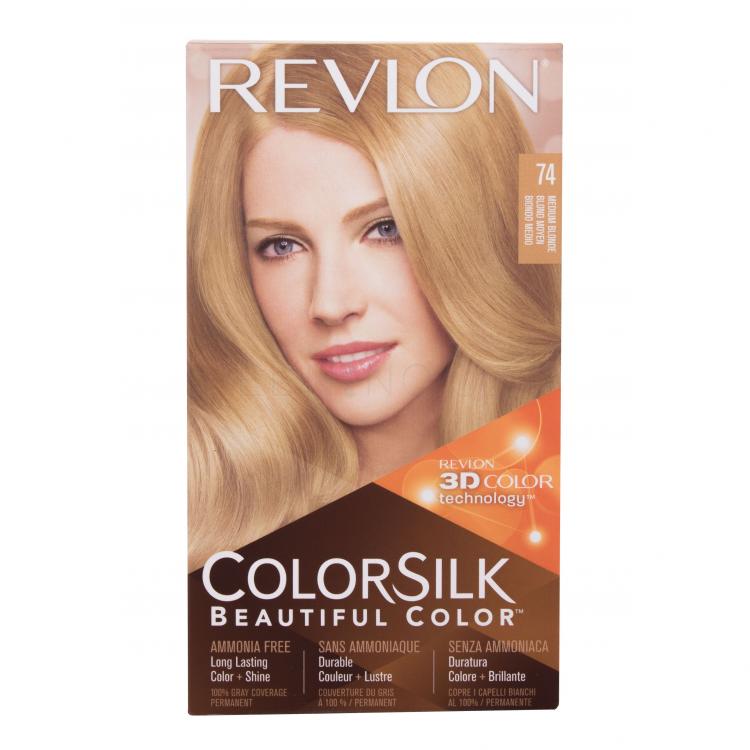 Revlon Colorsilk Beautiful Color Barva na vlasy pro ženy 59,1 ml Odstín 74 Medium Blonde