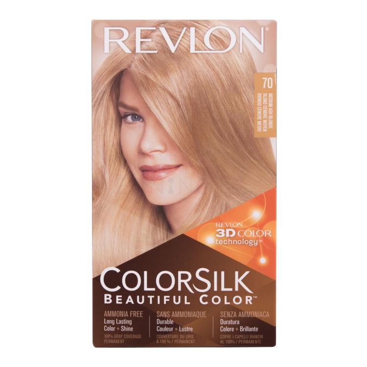 Revlon Colorsilk Beautiful Color Barva na vlasy pro ženy 59,1 ml Odstín 70 Medium Ash Blonde