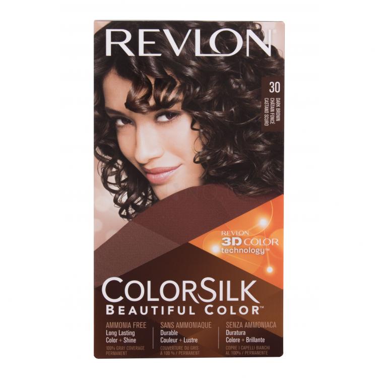 Revlon Colorsilk Beautiful Color Barva na vlasy pro ženy 59,1 ml Odstín 30 Dark Brown poškozená krabička