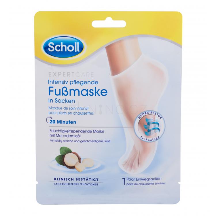 Scholl Expert Care Intensive Nourishing Foot Mask Macadamia Oil Maska na nohy pro ženy 1 ks