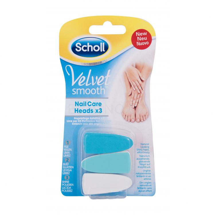 Scholl Velvet Smooth™ Nail Care Heads Pedikúra pro ženy 3 ks