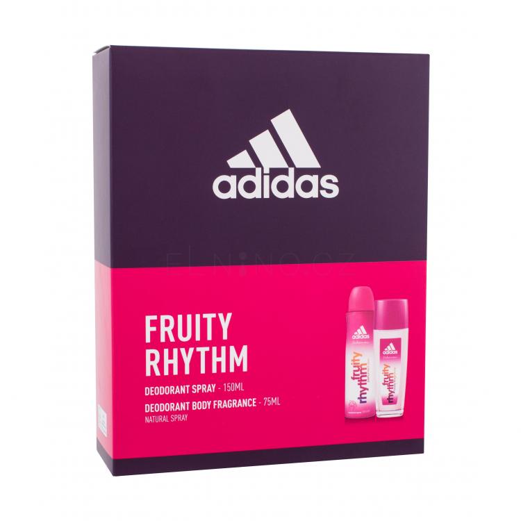Adidas Fruity Rhythm For Women Dárková kazeta deodorant ve skle 75 ml + deospray 150 ml