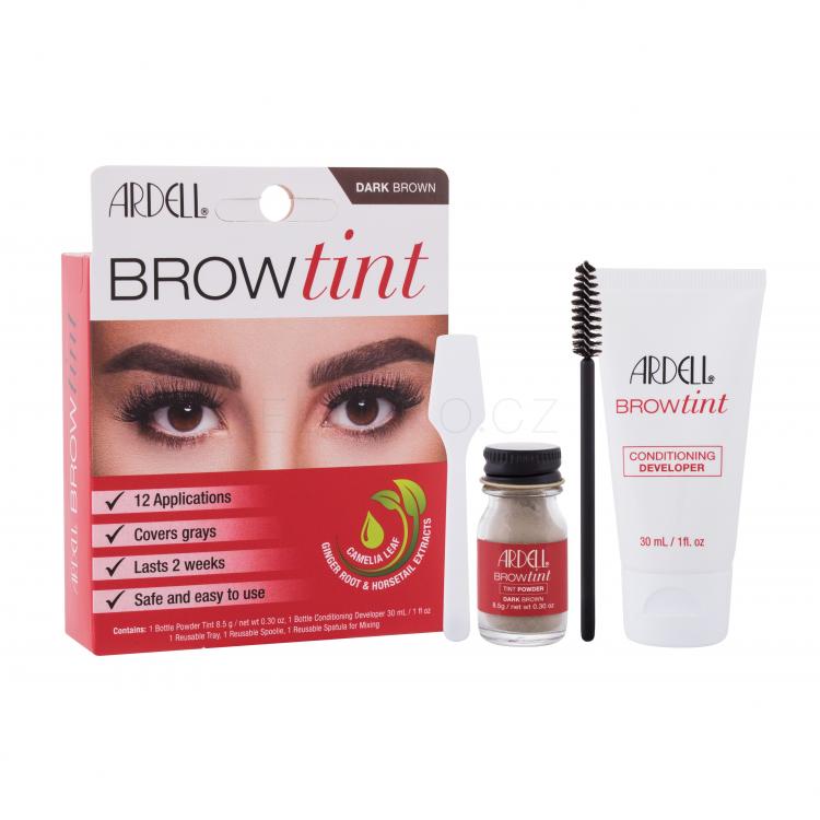 Ardell Brow Tint Barva na obočí pro ženy 8,5 g Odstín Dark Brown