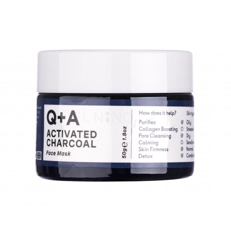 Q+A Activated Charcoal Pleťová maska pro ženy 50 g