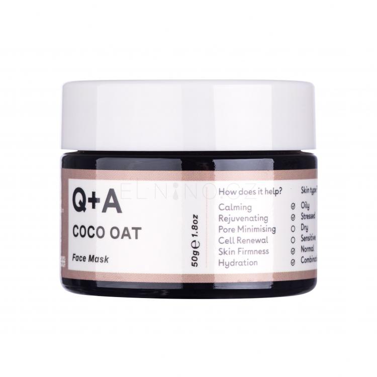 Q+A Coco Oat Pleťová maska pro ženy 50 g