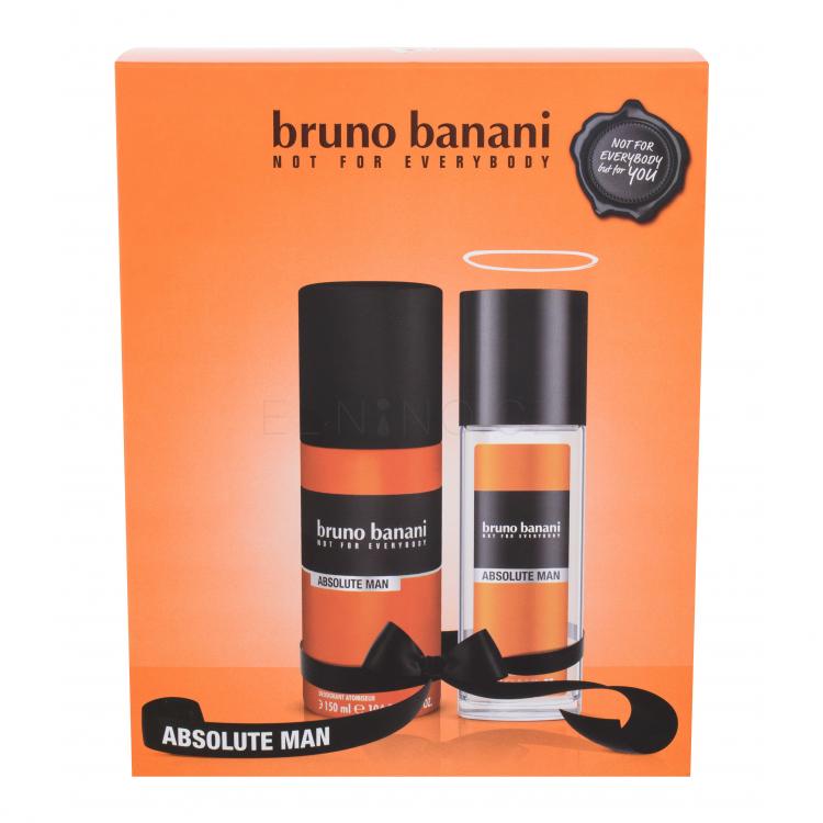 Bruno Banani Absolute Man Dárková kazeta deodorant ve skle 75 ml +  deospray 150 ml poškozená krabička
