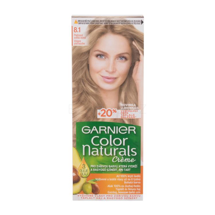 Garnier Color Naturals Créme Barva na vlasy pro ženy 40 ml Odstín 8,1 Natural Light Ash Blond poškozená krabička