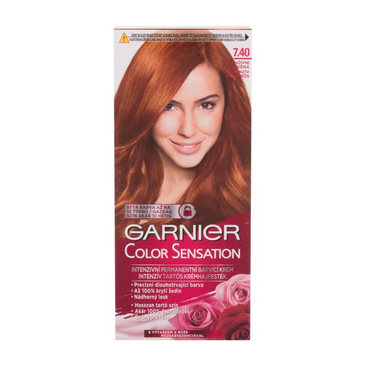Garnier Color Sensation Barva na vlasy pro ženy 40 ml Odstín 7,40 Intense Amber poškozená krabička