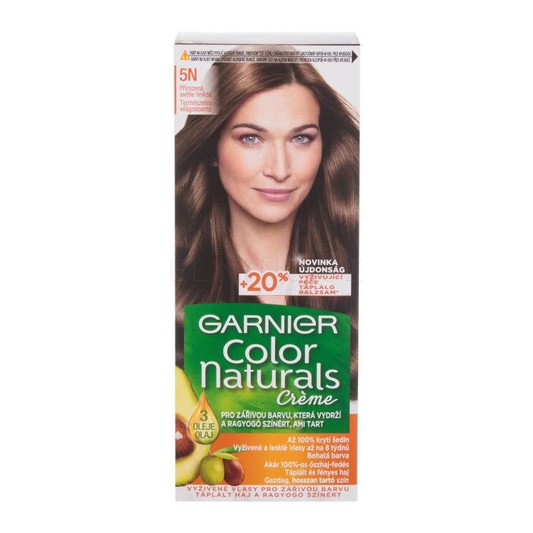 Garnier Color Naturals Créme Barva na vlasy pro ženy 40 ml Odstín 5N Nude Light Brown poškozená krabička