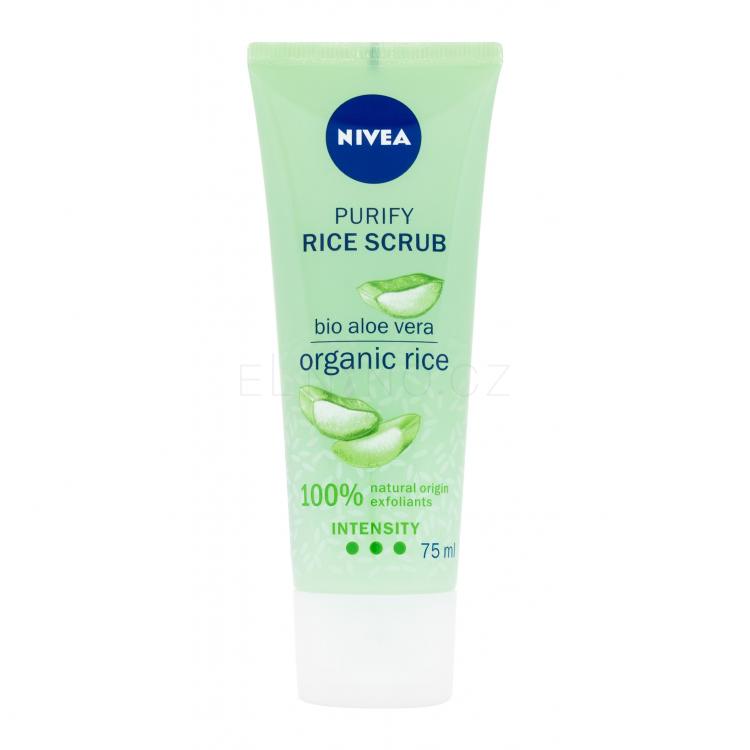Nivea Rice Scrub Aloe Vera Peeling pro ženy 75 ml