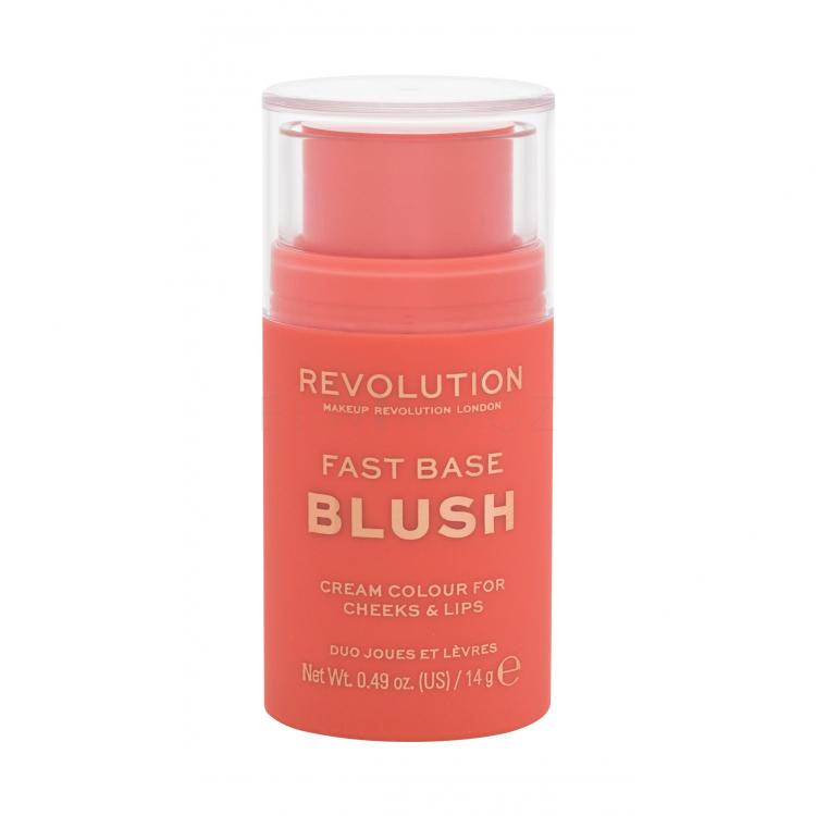 Makeup Revolution London Fast Base Blush Tvářenka pro ženy 14 g Odstín Peach