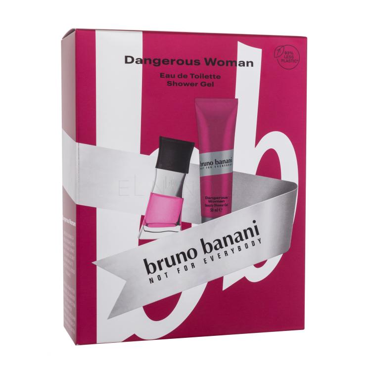 Bruno Banani Dangerous Woman Dárková kazeta toaletní voda 30 ml + sprchový gel 50 ml poškozená krabička