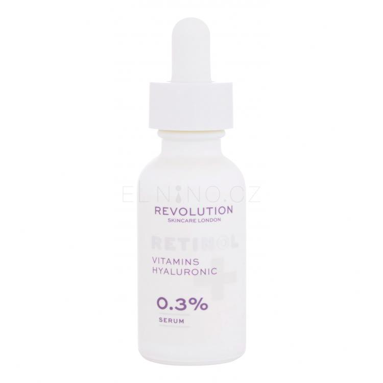 Revolution Skincare Retinol Vitamins Hyaluronic 0,3% Pleťové sérum pro ženy 30 ml