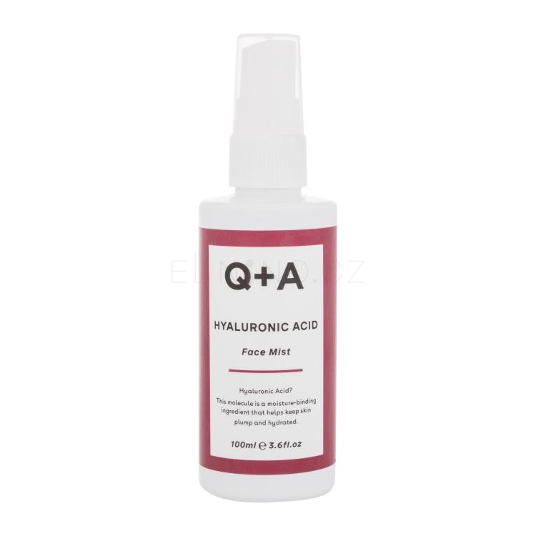 Q+A Hyaluronic Acid Face Mist Pleťová voda a sprej pro ženy 100 ml