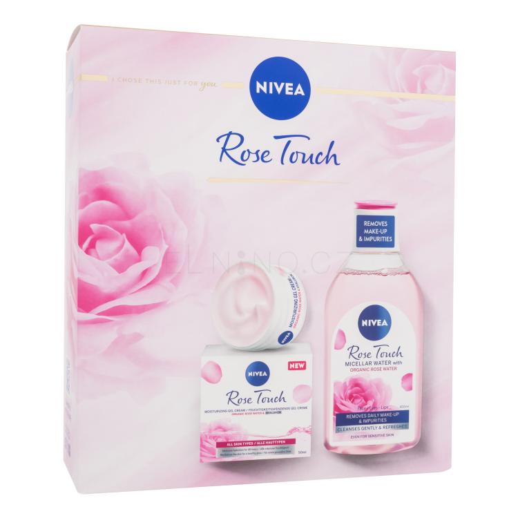 Nivea Rose Touch Dárková kazeta denní pleťový gel-krém Rose Touch 50 ml + micelární voda Rose Touch 400 ml