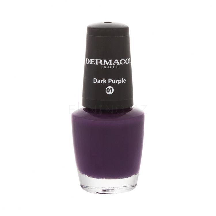 Dermacol Nail Polish Mini Autumn Limited Edition Lak na nehty pro ženy 5 ml Odstín 01 Dark Purple