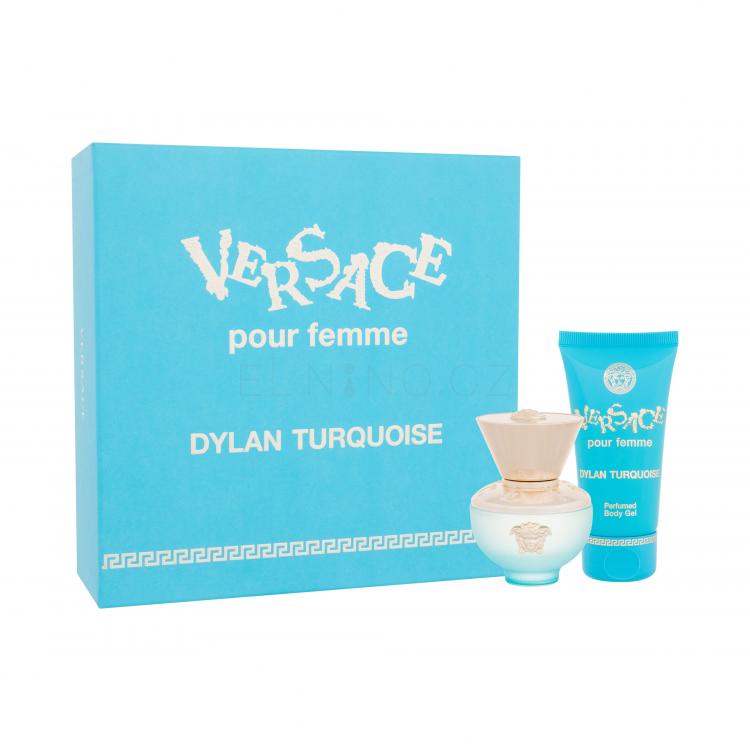 Versace Pour Femme Dylan Turquoise Dárková kazeta toaletní voda 30 ml + tělový gel 50 ml