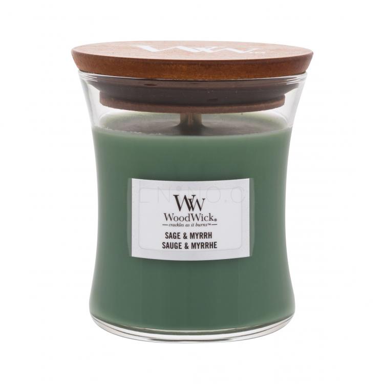 WoodWick Sage &amp; Myrrh Vonná svíčka 85 g
