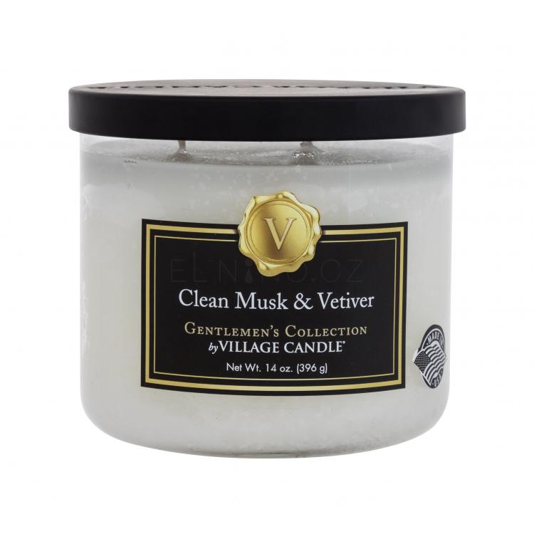 Village Candle Gentlemen&#039;s Collection Clean Musk &amp; Vetiver Vonná svíčka pro muže 396 g