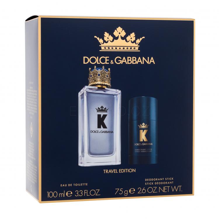 Dolce&amp;Gabbana K Travel Edition Dárková kazeta toaletní voda 100 ml + deostick 75 g