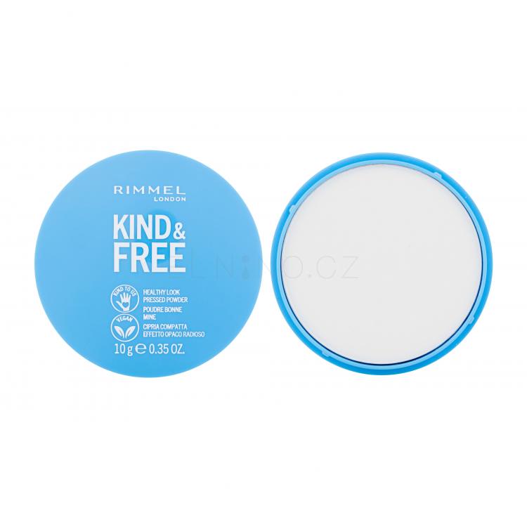 Rimmel London Kind &amp; Free Healthy Look Pressed Powder Pudr pro ženy 10 g Odstín 01 Translucent
