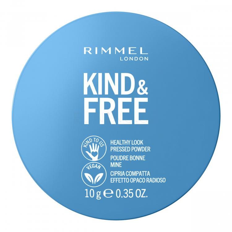 Rimmel London Kind &amp; Free Healthy Look Pressed Powder Pudr pro ženy 10 g Odstín 020 Light