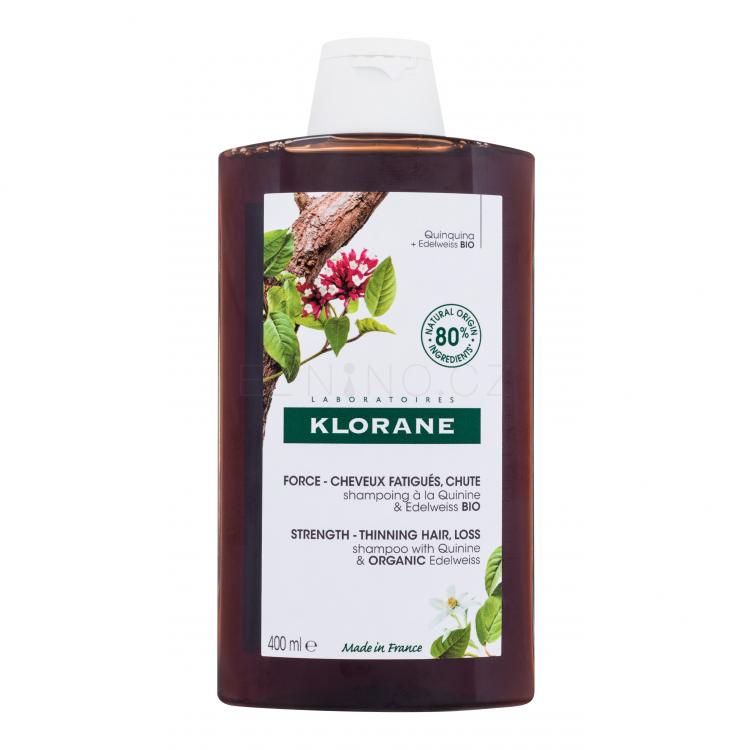 Klorane Organic Quinine &amp; Edelweiss Strength - Thinning Hair, Loss Šampon pro ženy 400 ml