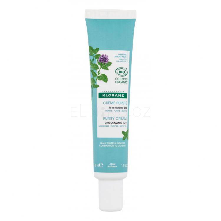 Klorane Aquatic Mint Purity Cream Denní pleťový krém pro ženy 40 ml
