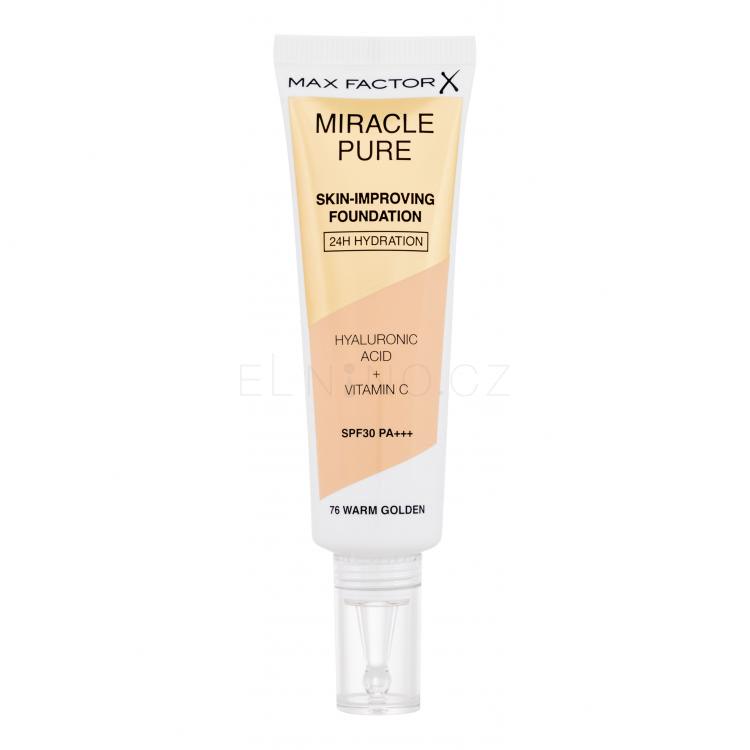 Max Factor Miracle Pure Skin-Improving Foundation SPF30 Make-up pro ženy 30 ml Odstín 76 Warm Golden