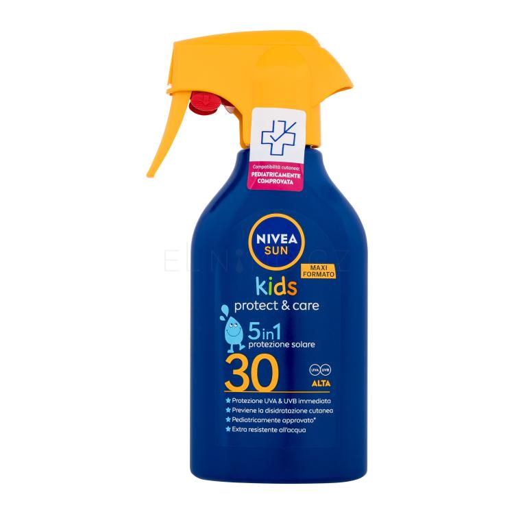 Nivea Sun Kids Protect &amp; Care Sun Spray 5 in 1 SPF30 Opalovací přípravek na tělo pro děti 270 ml