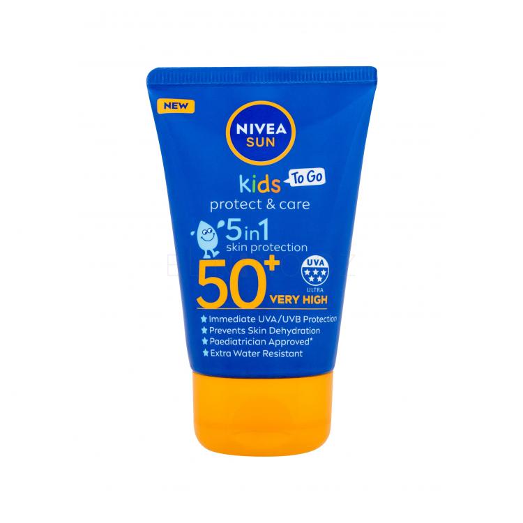 Nivea Sun Kids Protect &amp; Care Sun Lotion 5 in 1 SPF50+ Opalovací přípravek na tělo pro děti 50 ml