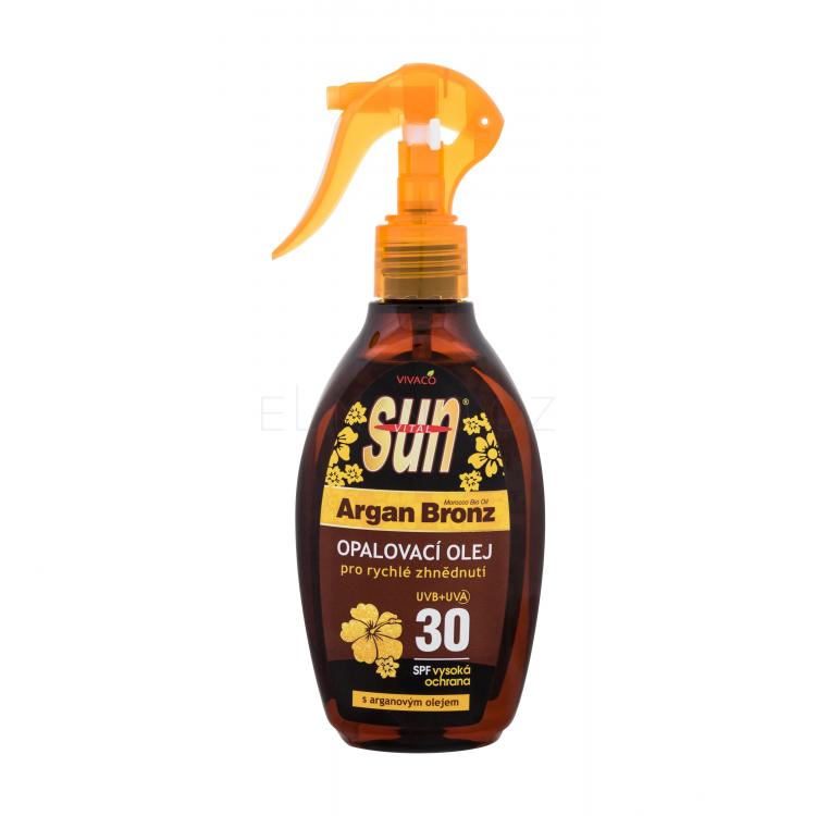Vivaco Sun Argan Bronz Suntan Oil SPF30 Opalovací přípravek na tělo 200 ml