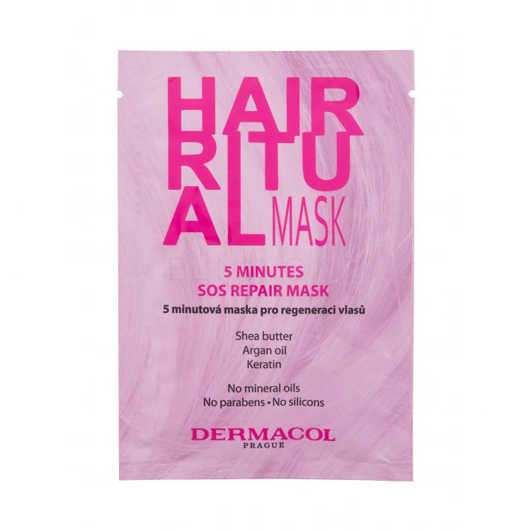 Dermacol Hair Ritual 5 Minutes SOS Repair Mask Maska na vlasy pro ženy 15 ml
