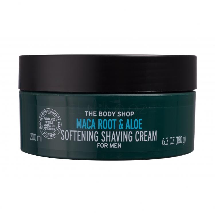 The Body Shop Maca Root &amp; Aloe Softening Shaving Cream Krém na holení pro muže 200 ml