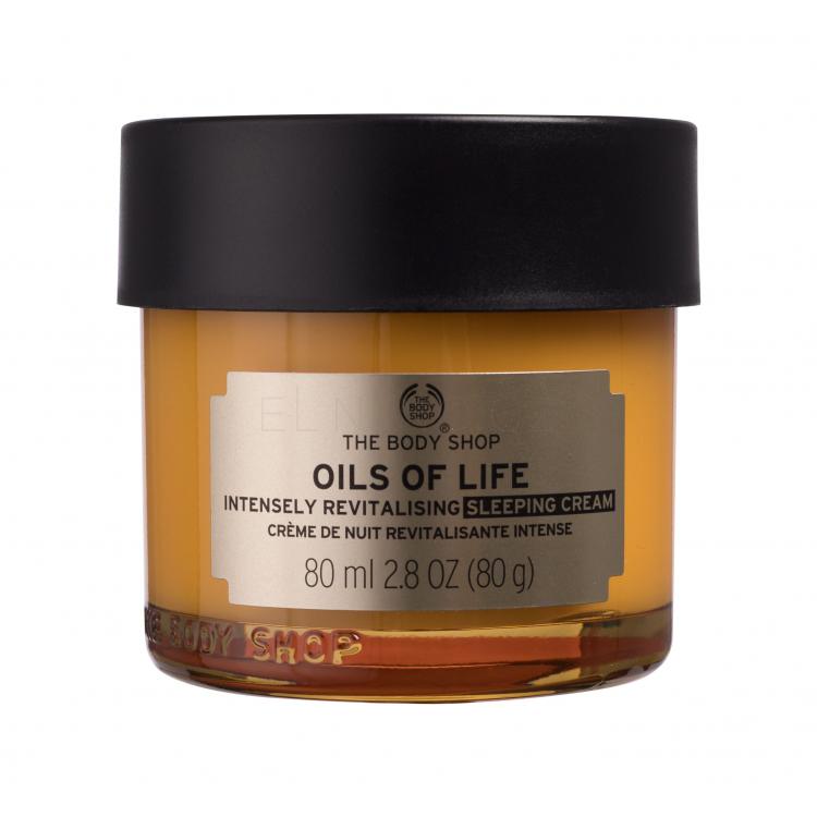 The Body Shop Oils Of Life Intensely Revitalising Sleeping Cream Noční pleťový krém pro ženy 80 ml