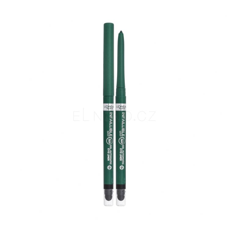 L&#039;Oréal Paris Infaillible Grip 36H Gel Automatic Eye Liner Tužka na oči pro ženy 1,2 g Odstín 008 Emerald Green