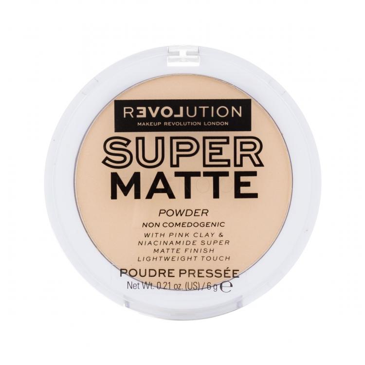 Revolution Relove Super Matte Powder Pudr pro ženy 6 g Odstín Vanilla