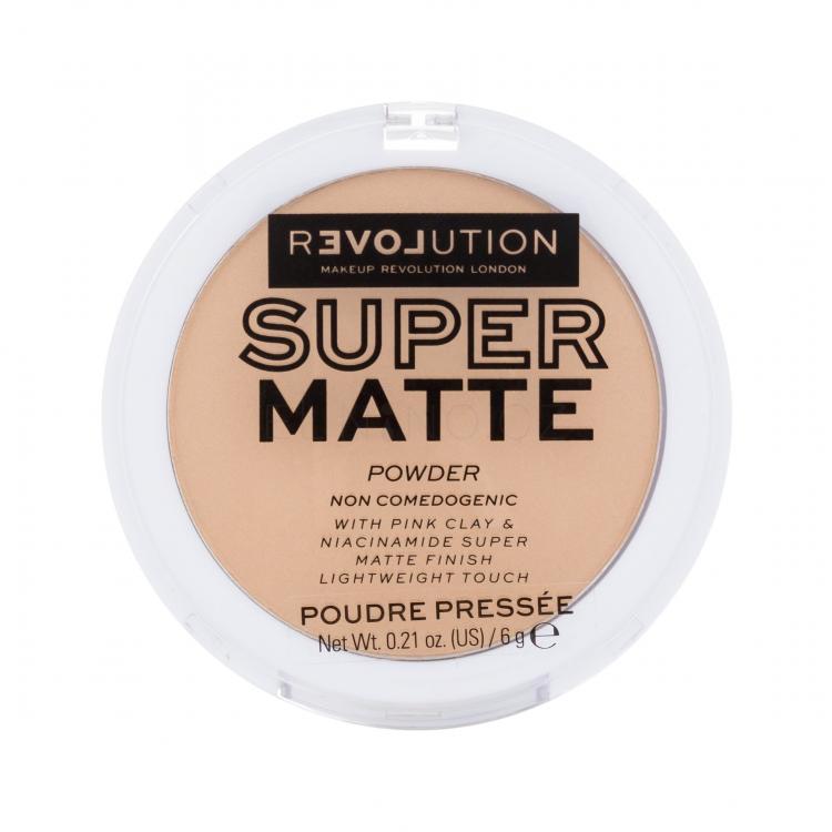 Revolution Relove Super Matte Powder Pudr pro ženy 6 g Odstín Beige