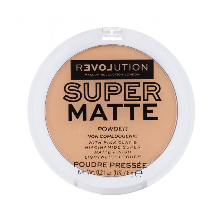 Revolution Relove Super Matte Powder Pudr pro ženy 6 g Odstín Warm Beige