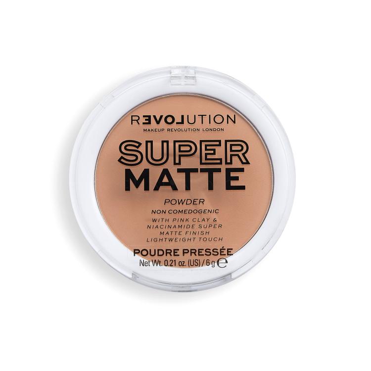 Revolution Relove Super Matte Powder Pudr pro ženy 6 g Odstín Tan