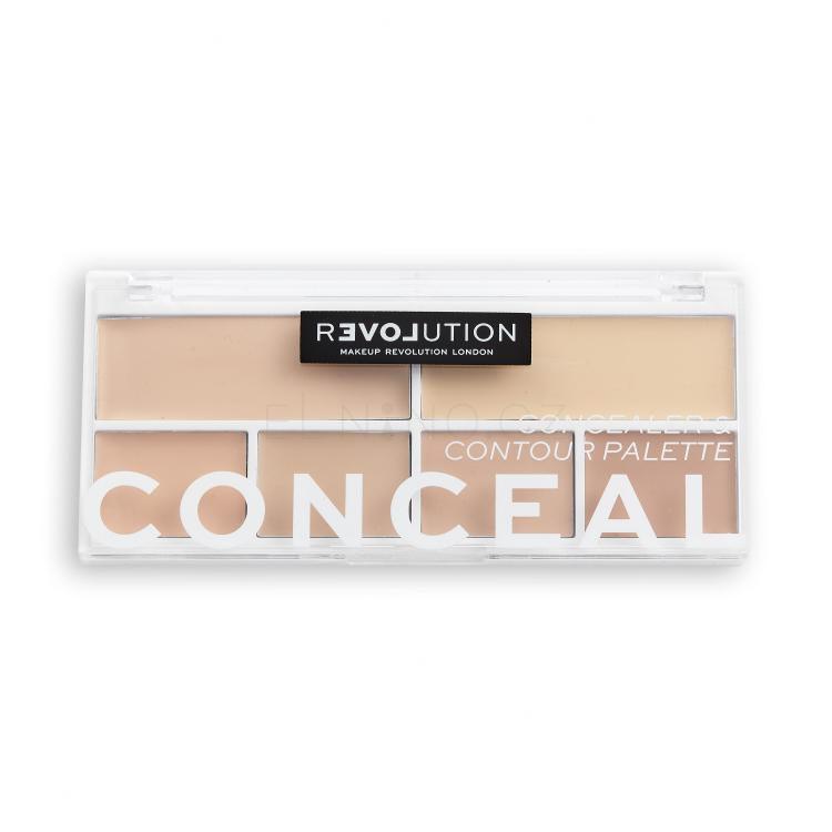 Revolution Relove Conceal Me Concealer &amp; Contour Palette Konturovací paletka pro ženy 11,2 g Odstín Fair