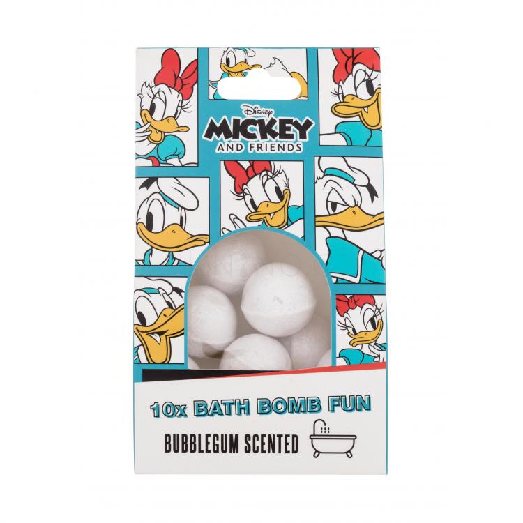 Disney Mickey And Friends Bath Bomb Fun Bomba do koupele pro děti 10x10 g Odstín Bubblegum Scented