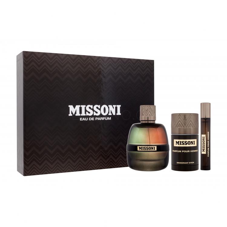 Missoni Parfum Pour Homme Dárková kazeta pro muže parfémovaná voda 100 ml + parfémovaná voda 10 ml + deostick 75 ml