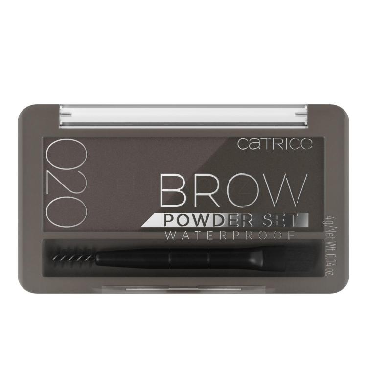 Catrice Brow Powder Set Waterproof Set a paletka na obočí pro ženy 4 g Odstín 020 Ash Brown